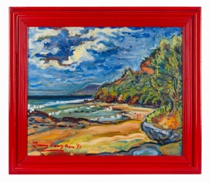 BARRY HUMPHRIES (1934-2023), Lorne, oil on canvas, signed and titled lower left "Barry Humphries, '81, Lorne", 50 x 60cm, 66 x 76cm overall
