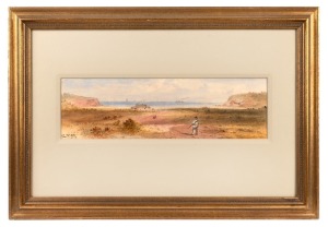 SAMUEL THOMAS GILL (1818 -1880), Returning from the hunt, watercolours and pencil, initialled "S.T.G." at lower left, 13 x 41cm; framed 41 x 60cm. With label verso indicating that the painting has been on loan to the Tasmanian Museum & Art Gallery. Previ