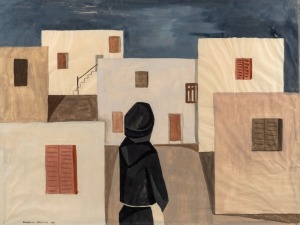 DOROTHY MARY BRAUND (1926 - 2013), Greek Woman And Buildings,&nbsp; watercolour, signed and dated '60 at lower left, 37cm x 49cm, framed overall 51cm x 62cm Provenance: The Estate of Dorothy Braund