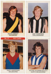 1975 Tip Top (Sunblest Bread) "V.F.L. Footy Cards", complete set [28]. Fair/VG. Scarce set.