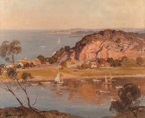 JAMES RANALPH JACKSON (1882-1975), The Old Road To The Spit (c.1920), oil on canvas, signed lower left "James. R. Jackson", with inscription, gallery label and Christie's lot number verso,&nbsp; 44 x 55cm, 55 x 66cm overall