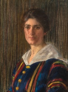 MARION JONES (1897-1977), portrait of a lady, pastel, signed lower right "Marion Jones", ​​​​​​​49 x 37cm, 59 x 47cm overall