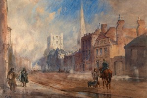 WILLIAM YOUNG (1875-1944), Chichester, watercolour, signed lower left "S.G.", note: Young also worked under the name Paul Sidney Goodwin. 35 x 53cm, 55 x 71cm overall