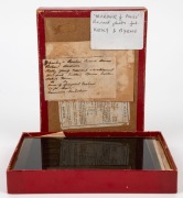 NED KELLY. Box of five antique glass plate negatives, including photograph of KELLY GANG reward poster, ROBERT HODDLE, etc. [Melbourne, circa 1890s] - 2