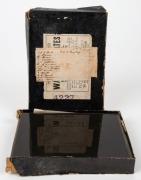 NED KELLY. Box of 12 glass plate negatives, including photographs of NED KELLY and of the Victorian Police Force officers connected with the pursuit of the KELLY GANG, of note DISNEY, L. P. BOOKEY, SLADE, S.S. FURNELL, etc. [Melbourne, circa 1890s] - 2