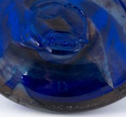 DENIZEN Australian blue art glass vase by ROBERT WYNNE, ​​​​​​​impressed mark to base, 33cm high - 2