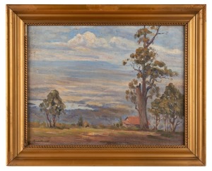 FLORENCE BROADHURST (1899-1977), landscape with trees, oil on board, signed&nbsp;lower left, 32 x 24cm, 40.5 x 33cm overall.