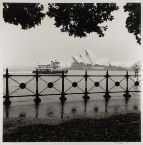 REX DUPAIN (BORN 1954), Sydney Rain, Opera House, 1978 silver gelatin photograph signed and dated on margin Rex Dupain '96; Rex Dupain stamp verso 48.5 x 48cm