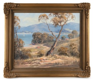 LEON HANSON (1918-2011), Morning at Narooma, N.S.W., oil on board, signed lower right "Leon Hanson", ​​​​​​​48 x 35cm, 50 x 58cm overall