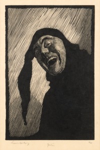 LIONEL LINDSAY (1874-1961), Jester, woodblock, signed lower left "Lionel Lindsay", ​​​​​​​17 x 11cm, 29 x 22cm overall.