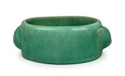 MELROSE WARE green glazed pottery koala bowl, 8cm high, 22cm wide