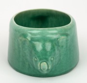 MELROSE WARE green glazed pottery koala bowl, 8cm high, 22cm wide - 2