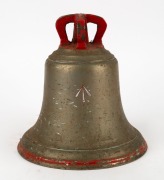 WW2 period R.A.F. airfield "scramble"&nbsp;warning bell, cast bronze with red painted finish, emblazoned "M. 6. 1941", 22cm high, 25cm diameter - 2
