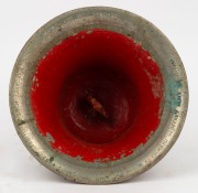 WW2 period R.A.F. airfield "scramble"&nbsp;warning bell, cast bronze with red painted finish, emblazoned "M. 6. 1941", 22cm high, 25cm diameter - 3