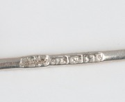 HARRIS & SON Australian silver jam spoon with wildflower motif in box, together with an Australian silver teaspoon with native orchid finial, (2 items), 14.5cm and 10.5cm long, 34 grams total - 3
