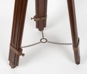 A brass telescope on timber tripod, 96cm long. - 5