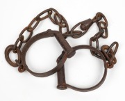 Convict leg irons, 19th century, 98cm long. - 2
