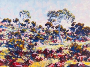 SHANE PICKETT (1957-2010), untitled bush scene, oil on canvas, signed lower right "Shane Pickett", ​​​​​​​75 x 100cm, 86 x 111cm overall.