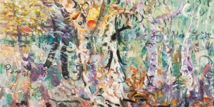 JOHN DE BURGH PERCEVAL&nbsp;(1923-2000), Canberra Park-Land, '67, oil on canvas, signed lower left "Perceval,'67", signed, dated and titled verso by the artist, 61 x 122cm, 71 x 132cm overall