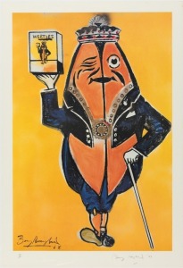 BARRY HUMPHRIES (1934-2023), Willie Weeties, silkscreen (yellow ground), 28/100, signed right "Barry Humphries, '89", with blind embossed seal, 100 x 68xm, 121 x 87cm overall.