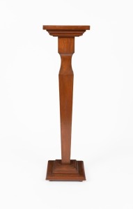 An antique Australian blackwood pedestal with tapering square form column, early 20th century, 117cm high, 30cm wide, 31cm deep