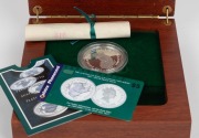 1998 $200 Koala Proof Platinum 2oz coin in superb timber case with Certificate of Authenticity No.10 of only 64 coins declared to have been minted. - 2