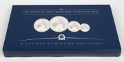 The Australian Kookaburra 1999 Proof Issue - KILO COLLECTION in presentation case containing one of each of the kilo, ten ounce, two ounce and one ounce coins produced by The Perth Mint. With Certificate of Authenticity for set No. 009 of 250. - 2