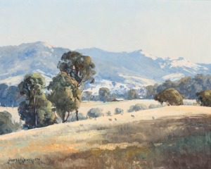 LEONARD LONG (1911-2013), (untitled Australian landscape), oil on board, signed lower right "Leonard Long, 1970", ​​​​​​​40 x 50cm, 56 bx 66cm overall.