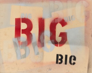 BARRY HUMPHRIES (1934-2023), BIGSCAPES, 5, synthetic polymer paint on card, signed lower left "Barry Humphries, '66", 41 x 46cm, 53 x 58cm overall.