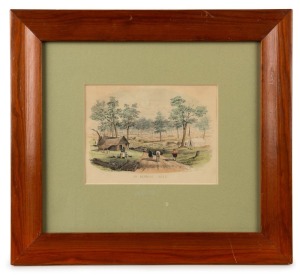 SAMUEL THOMAS GILL (1818-1880), i.)&nbsp; Approach to Eagle Hawk From Road to Bendigo, II.) On Bendigo Creek, III.) Bull and Mouth Hotel, Gt. Bourke Street, Melbourne, 1854, coloured lithograph and aquatint, the largest 34 x 38cm overall