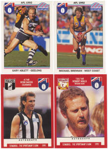 1991 Scanlens (Stimorol) "Footballers", complete set [168]; plus 1992 Regina "AFL 1992" [176]. Mainly G/VG.