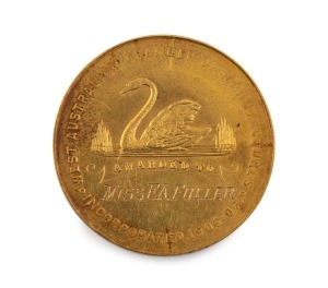 "THE 1906-07 EXHIBITION OF MANUFACTURERS ARTS & PRODUCTS" 18ct solid gold medal (14.8 grams, 3cm diameter),