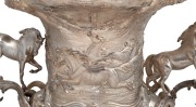 STEPHEN GEORGE HENTY Esq. Spectacular sterling silver presentation trophy, 78cm high, 44cm wide, 7.65 kilograms. - 3