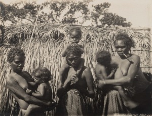 A.A. WHITE, Photographs of Queensland Aborigines, A large green cloth-covered album with gilt title to front cover "QUEENSLAND. A.A. WHITE, White's Hill Studio, Brisbane" containing 24 fine photographs, of which 22 feature aborigines with all annotated in