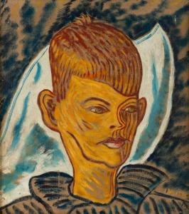 ROY OPIE (1909-1968), (portrait of a boy), oil on canvas, signed lower right "Roy Opie, '43", 39 x 34cm, 51 x 47cm overall