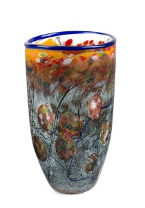 CHRIS PANTANO "Ash Wednesday" Australian art glass vase, impressed mark to base, 24.5cm high
