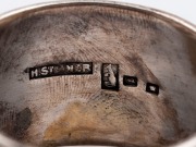 HENRY STEINER set of six antique Australian silver napkin rings with engraved decoration and swan crests, each one numbered 1 to 6, South Australian origin, 19th century, 184 grams total. - 2