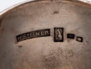 HENRY STEINER set of six antique Australian silver napkin rings with engraved decoration and swan crests, each one numbered 1 to 6, South Australian origin, 19th century, 184 grams total. - 5