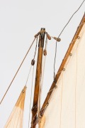 A scratch built model couta boat, on timber stand, 135cm high overall, 101cm long - 6