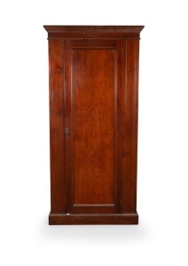 An antique Australian cedar and pine single door linen press, interior fitted with shelves, South Australian origin, 19th century, 200cm high, 97cm wide, 46cm deep