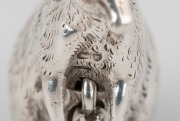 An antique English sterling silver kangaroo&nbsp;salt cellar with joey spoon, most likely by Cornelius Saunders & Francis Shepherd of London, late 19th century, ​​​​​​​7.5cm high, 89 grams. - 5