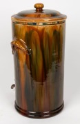 BENDIGO POTTERY mottled glazed water filter emblazoned "The Abbott Filter, Patented", with original insert and filtration rods, 19th century, 42cm high - 3