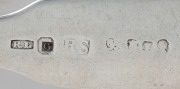 RICHARD LAMB rare pair of Colonial Australian silver fiddle pattern tablespoons with engraved crest (possibly SAMUEL CLAYTON the engraver and silversmith), Sydney origin, circa 1840, stamped "R.L." crowned leopard, over stamped "G", lion passant, date let - 10