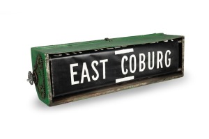 MELBOURNE TRAM DESTINATION BOX with South Melbourne Depot roll, ​​​​​​​110cm wide