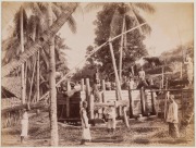 GUSTAVE RICHARD LAMBERT SINGAPORE & MALAYA IMAGES: albumen paper prints, circa 1880s, photographer&rsquo;s blind stamp on image lower right, all titled in the plate, approx. 20.5 x 27.5cm. (6). Titles "Entrane to Cairnhill, S'pore", "Sago Plantation; "Coffee P - 6