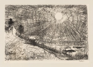 LLOYD REES (1895 - 1988), The Dawn at Sandy Bay, lithograph, editioned 15/50, signed, and dated '83 in lower margin, 34 x 50cm; framed 57 x 74cm.