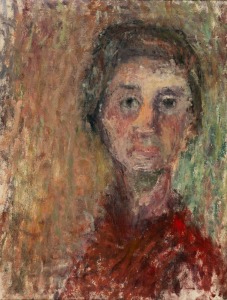 MARGARET ROXBURGH&nbsp;(Tasmania, 1931 - 1998), Self Portrait, oil on canvas, signed verso, 66 x 49.5cm; framed 80 x 63cm.