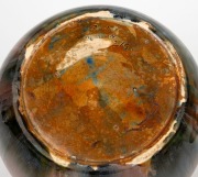 MASHMAN&nbsp;rare pottery spoon warmer with mottled glaze; together with a REGAL MASHMAN&nbsp;pottery fruit bowl, (2 items), both with impressed factory marks, the bowl 23cm diameter - 2