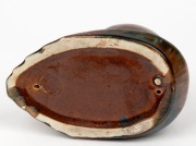 MASHMAN&nbsp;rare pottery spoon warmer with mottled glaze; together with a REGAL MASHMAN&nbsp;pottery fruit bowl, (2 items), both with impressed factory marks, the bowl 23cm diameter - 3