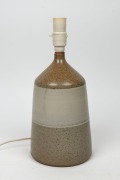 ELLIS stoneware pottery lamp base with geometric design, signed "Ellis", ​​​​​​​38cm high - 2